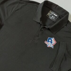 5.11 Tactical Mens XL Polo Shirt Black USCCA Embroidered Logo Short Sleeve
